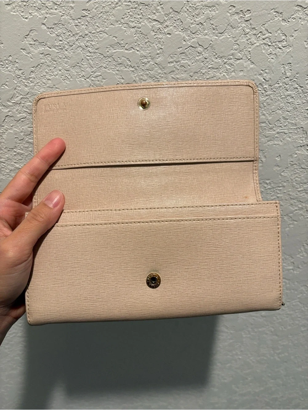 Furla Blush Biege Saffiano Leather Continental Wallet